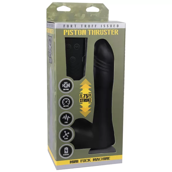 Doc Johnson Mini F-Machine Piston - Funkgesteuerter Stoßvibrator (schwarz)
