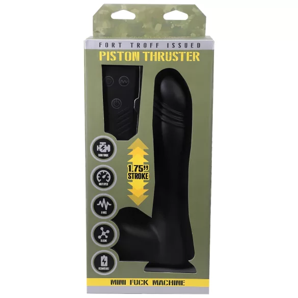 Doc Johnson Mini F-Machine Piston - Funkgesteuerter Stoßvibrator (schwarz)