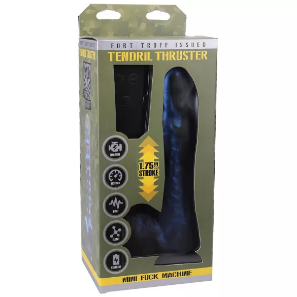 Doc Johnson Mini F-Machine Tendril - Funksteuerungs-Vibrator (blau)