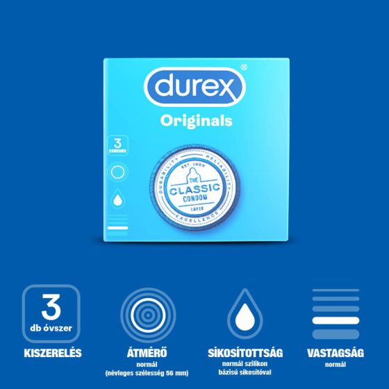 Durex Originals Klassisch - Kondome (3 Stück)