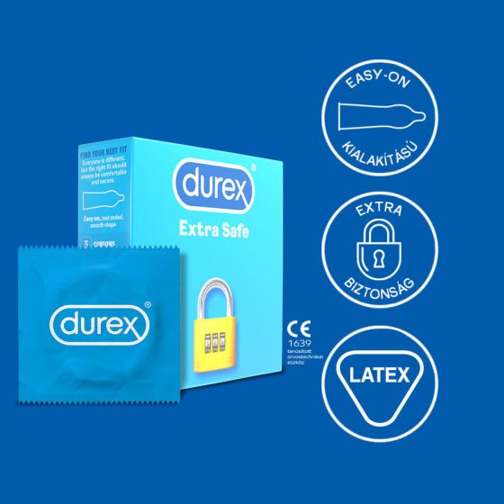 Durex Extra Safe - Sicherheitskondom (3 Stück)