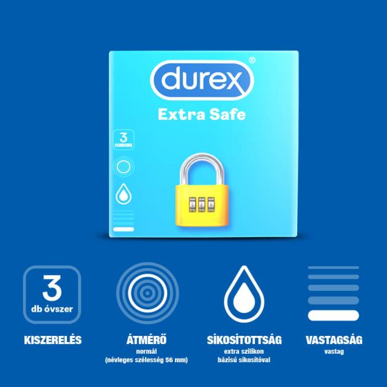 Durex Extra Safe - Sicherheitskondom (3 Stück)