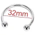 Ejakulationsverzögerungsring aus Edelstahl (32 mm)