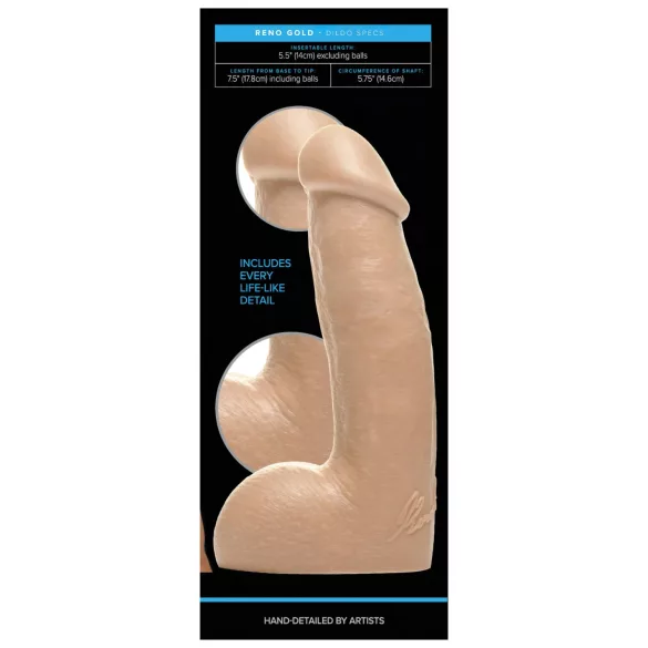 Fleshjack Reno Gold - naturgetreuer Dildo (hautfarben)