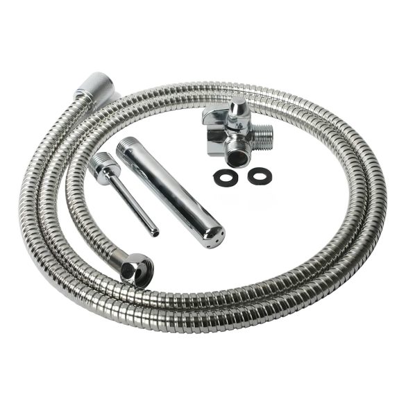Dusch-Einlauf - Intimdusche-Set aus Aluminium (silber)