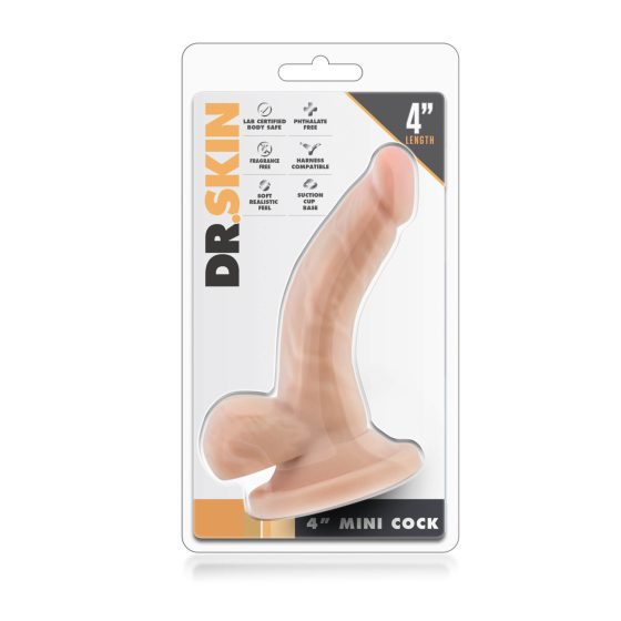 Dr. Skin 4 - Saugnapf, Hoden realistischer Dildo - Natur (12cm)