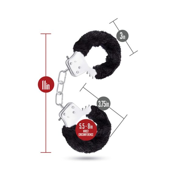 Temptasia Cuffs - Plüschfesseln (schwarz)