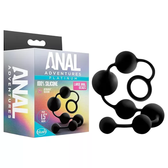 Anal Adventures L – Perlen-Analdildo (schwarz)