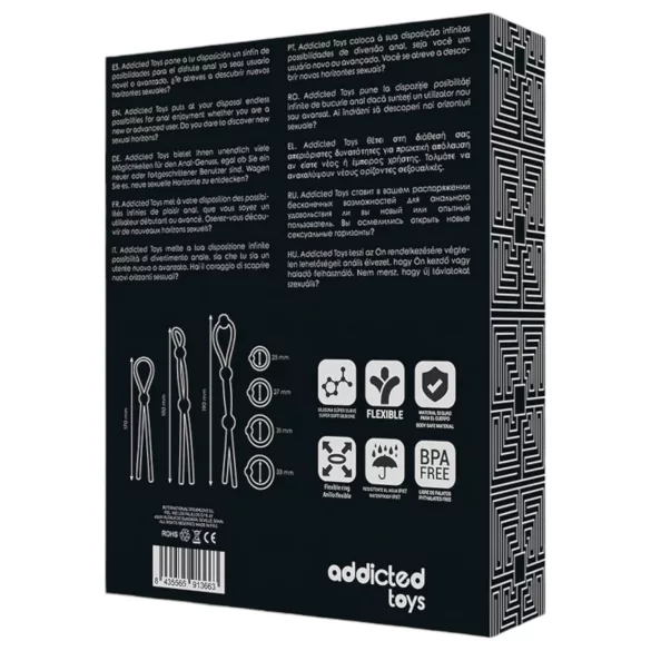 Addicted Toys - Silikon Penisring-Set - 7 Stück (schwarz)