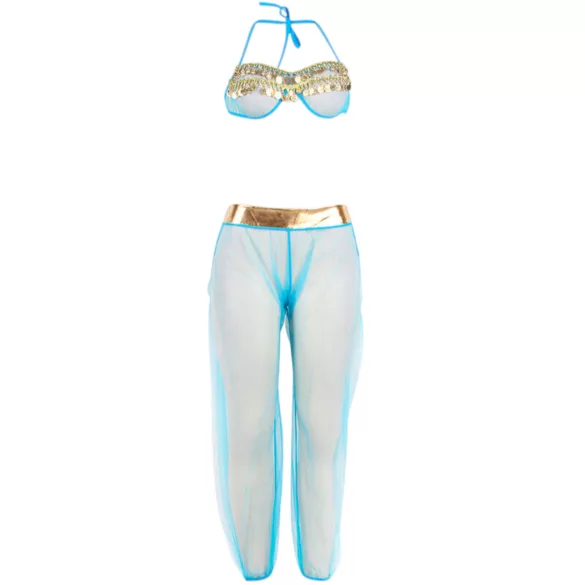 Subblime - Sexy Harem-Dame Kostüm mit Schleier (blau) - L/XL