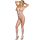 Subblime 951740 - Pikantes Netz-Overall mit Schleife - Weiß - S-L
