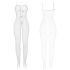 Subblime 951740 - Pikantes Netz-Overall mit Schleife - Weiß - S-L