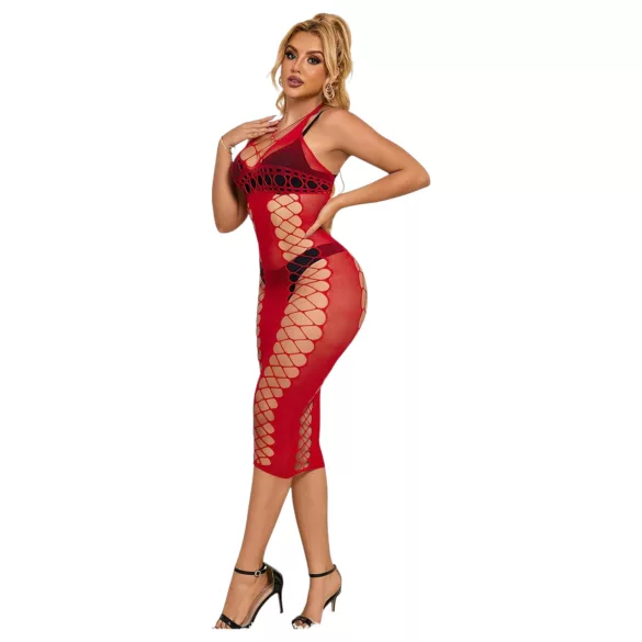 Subblime 952327 - Netzkleid mit Kreuzträgern (rot) - S-L