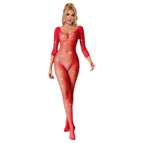 Subblime 952419 - Funkelnder Strass-Overall - (Rot) - S-L