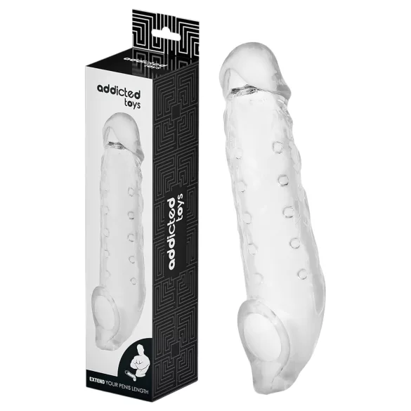 Addicted Toys - Penismantel mit Hodenring - 23cm (transparent)