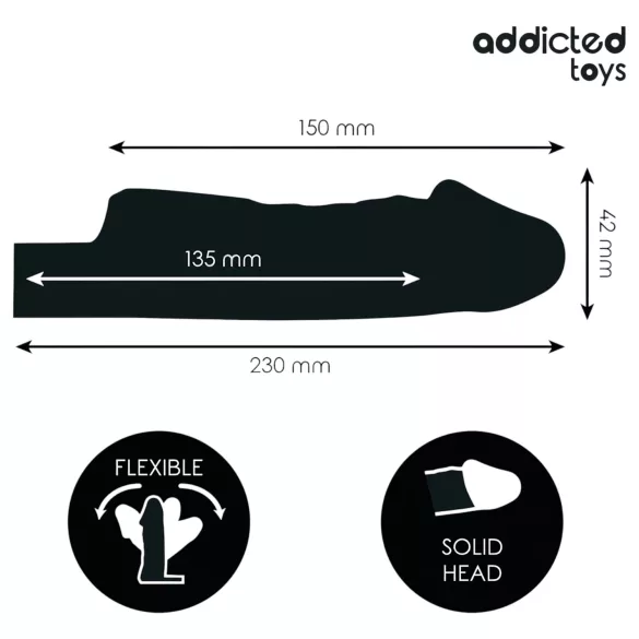 Addicted Toys - Penismantel mit Hodenring - 23cm (transparent)