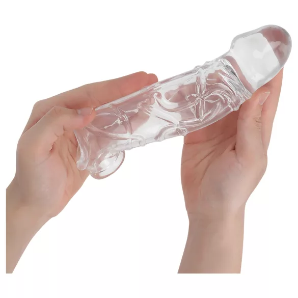 Addicted Toys - Penishülle mit Eichelring - 22 cm (transparent)