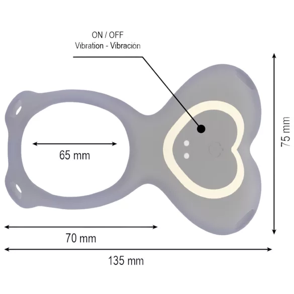 IBIZA - Aufsatzbarer Klitorisstimulator Vibrator (schwarz)