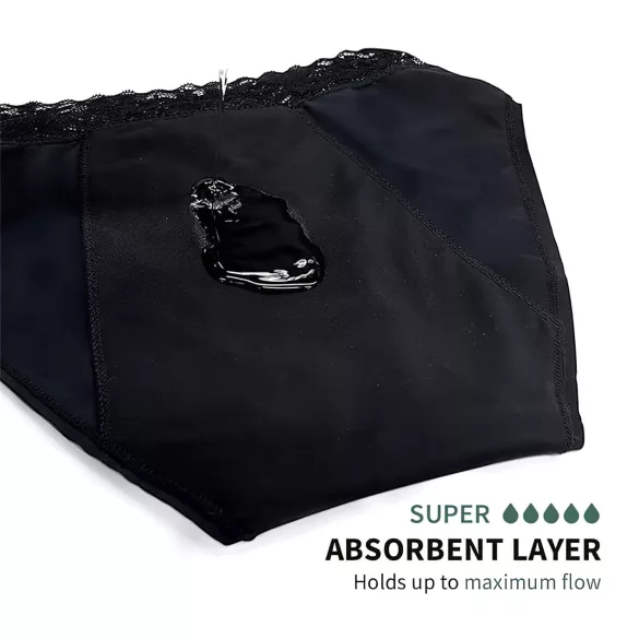 Adalet Natura Super - Periodenslip (schwarz) - M