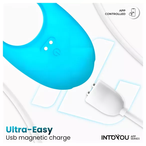 INTOYOU Ringo - intelligenter vibrierender Penisring mit App (blau)