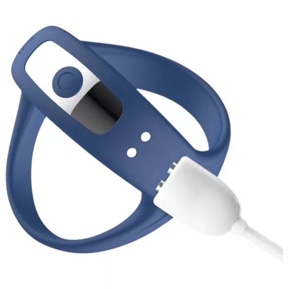 INTOYOU - Intelligenter, vibrierender Penis- und Hodenring (blau)