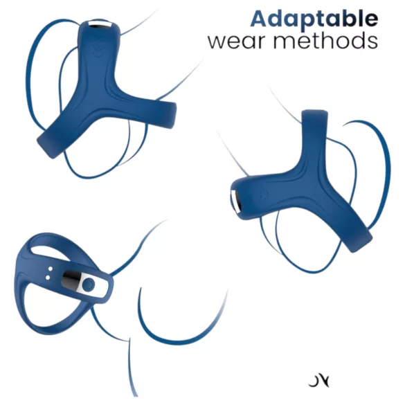 INTOYOU - Intelligenter, vibrierender Penis- und Hodenring (blau)