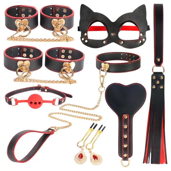 INTOYOU - BDSM Fortgeschrittenen-Set - 8-teilig (schwarz)