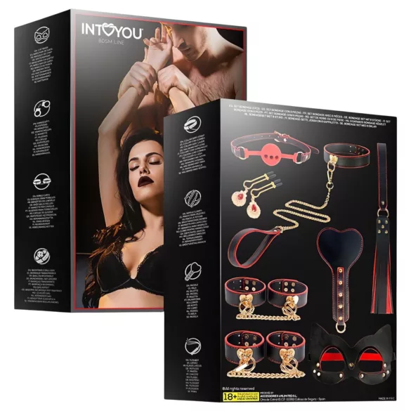 INTOYOU - BDSM Fortgeschrittenen-Set - 8-teilig (schwarz)