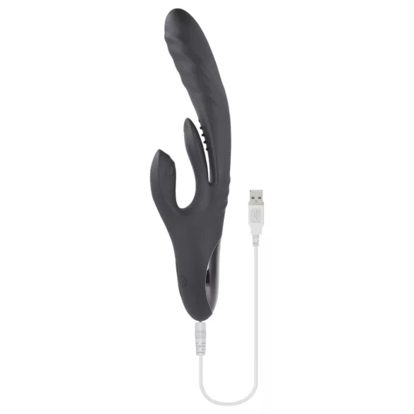 Playboy Rapid Rabbit - Akku-Klitorisstimulator (schwarz)