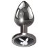 Playboy-Tux Analkugel - Klein (Silber)