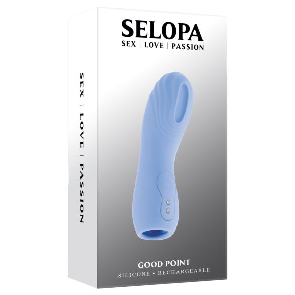 Evolved - Texturierter Fingervibrator (Blau)