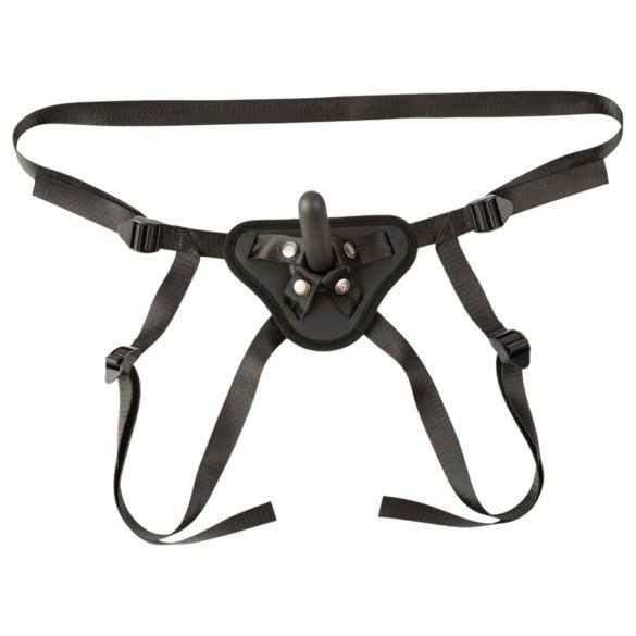 Sei Mio - Strap-On Dildo mit Harness - 12,5 cm (Schwarz)