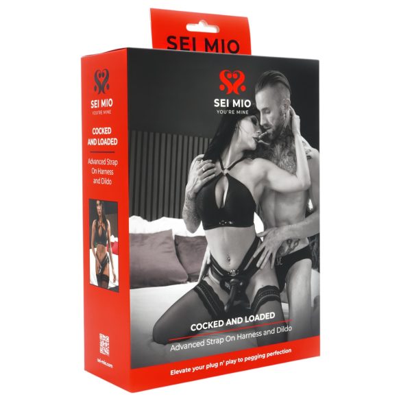 Sei Mio - Strap-On Dildo mit Gurt - 15 cm (Schwarz)