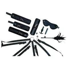 Sei Mio - Bettgebundenes Bondage-Set (schwarz)