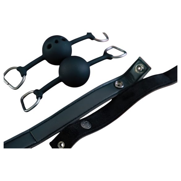 Sei Mio - Mundknebel-Set - 2-teilig (schwarz)