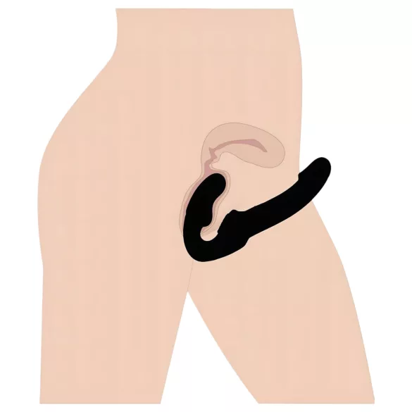 Strap U Revolver - Umschnalldildo ohne Halteriemen (schwarz)