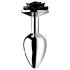 Booty Sparks Black Rose - Aluminium-Analplug (silber-schwarz)