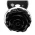 Booty Sparks Black Rose - Aluminium-Analplug (silber-schwarz)