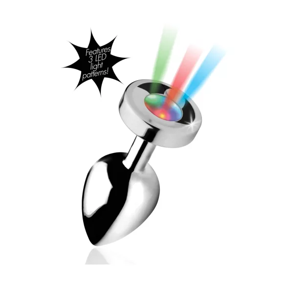 Booty Sparks - Leuchtender Analplug - groß (silber)