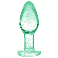   Booty Sparks Glow in the Dark S - Glas-Analplug (transparent)