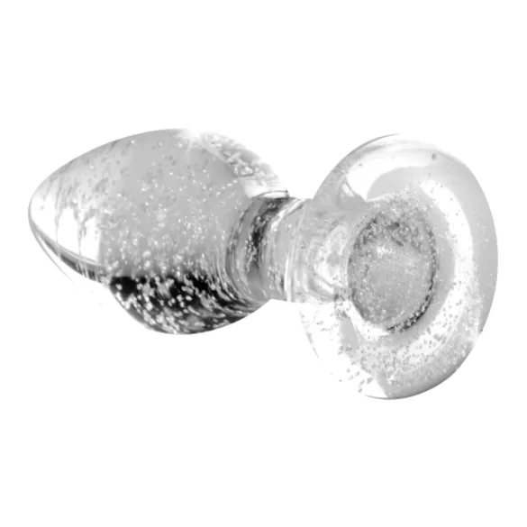 Booty Sparks Glow in the Dark S - Glas-Analplug (transparent)
