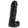 Dark Pecker - schwarze Penis-Kerze mit Hoden (352g)