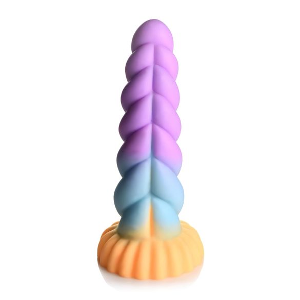 Mystique Einhorn Dildo - 21cm (Lila-Gelb)