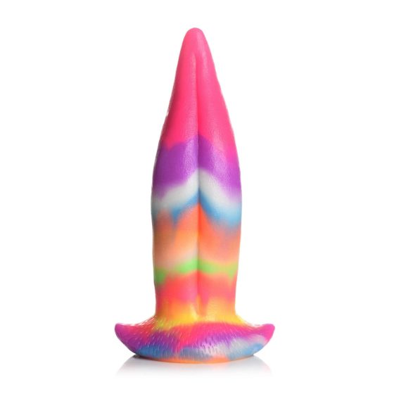 Creature Cocks Zunge - Leuchtender Silikon-Dildo - 21cm (Regenbogen)