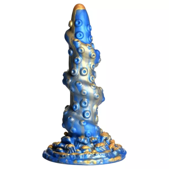 Creature Cocks Kraken - Spiral-Oktopus-Dildo - 21cm (Gold-Blau)
