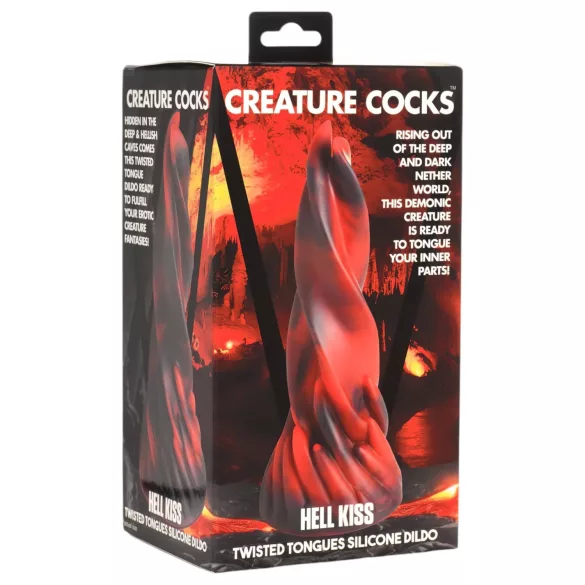Creature Cocks Hell Kiss - gedrehter Silikondildo - 19 cm (rot)