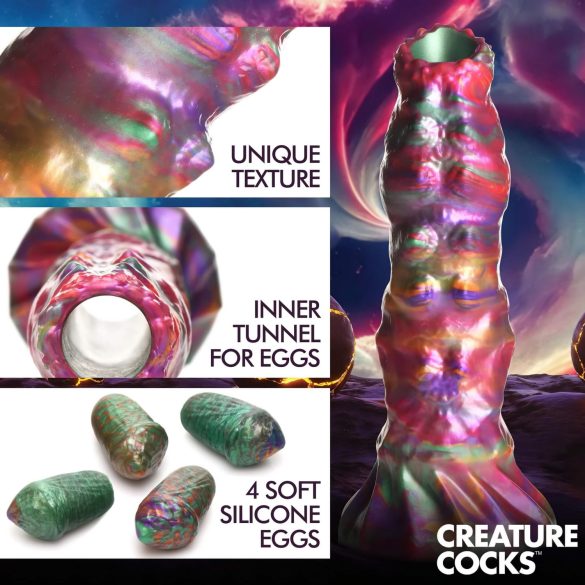 Creature Cocks Larva - Alien-Dildo mit Oviposition (Regenbogen)