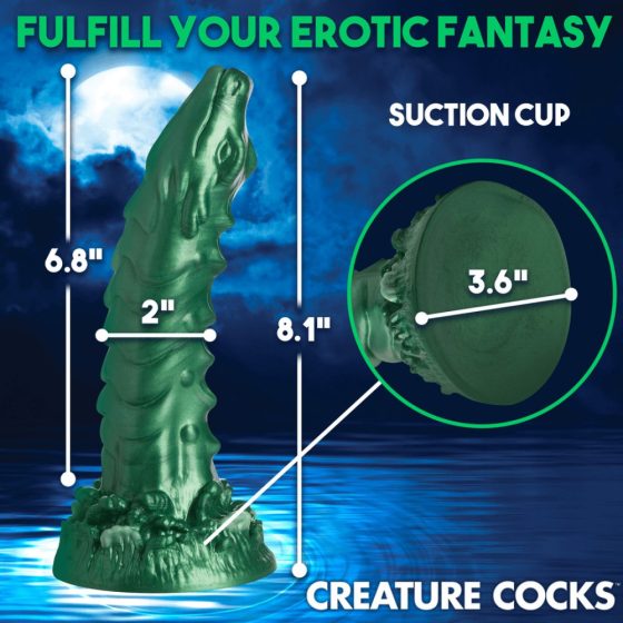 Creature Cocks Cockness Monster - Saugfuss-Silikon-Dildo (grün)