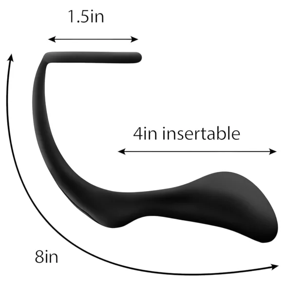 Anal Abenteuer Platin - Anal Dildo mit Penisring (Schwarz)