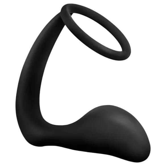 Anal Abenteuer Platin - Anal Dildo mit Penisring (Schwarz)